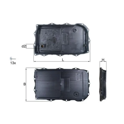 Billede af MAHLE ORIGINAL HX 184KIT Bundkar, automatisk gear med pakning filter BMW: 5 Sedan, 3 X5