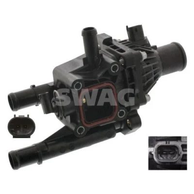 Billede af SWAG 40 93 9145 Termostathus med pakning temperaturkontakt, sensor OPEL: Astra J Sports Tourer, GTC, CHEVROLET: Aveo Hatchback
