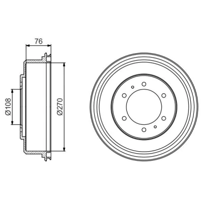 Billede af BOSCH 0 986 477 233 Bremsetromler 330,5 bagaksel