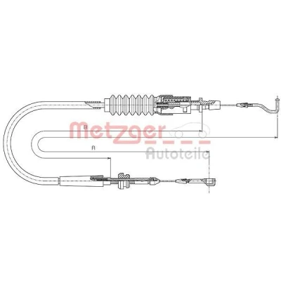 Billede af METZGER 14.4304 Gaskabel COFLE VOLKSWAGEN: Transporter 4 Bus,