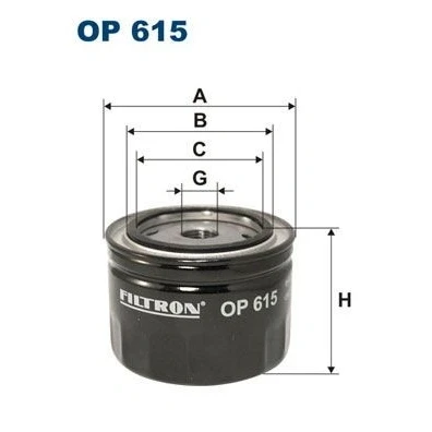 Billede af FILTRON OP 615 Oliefilter 3/4 16 UNF Påskruet filter OPEL: Senator A, Monza Omega A Caravan, LADA: Nova Sedan, AUSTIN: Allegro Hatchback
