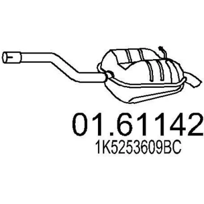 Billede af MTS 01.61142 Lydpotte 1000 VOLKSWAGEN: Golf 5