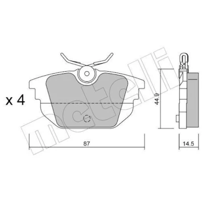 Billede af Bremseklodser METELLI 22 0299 0
