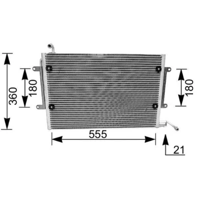 Billede af MAHLE ORIGINAL AC 172 000S Kondensator uden tørrer 568 VOLKSWAGEN: GOLF 3
