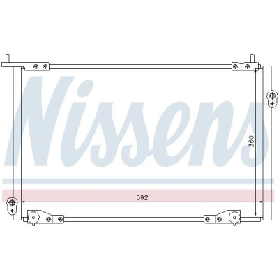 Billede af NISSENS 94736 Kondensator uden tørrer Aluminium 592 R 134a HONDA: Accord 6 Limousine