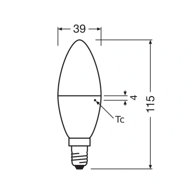 Billede af OSRAM LED Classic Star, stearinlys, mat, E14, 7,5 W, 4.000 K