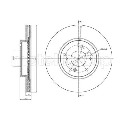 Billede af Bremseskive METELLI 23 0958C