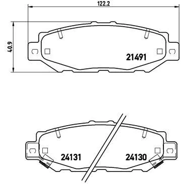 Billede af BREMBO P 83 038 Bremseklodser med akustisk advarsel for slid uden tilbehør LEXUS: GS I