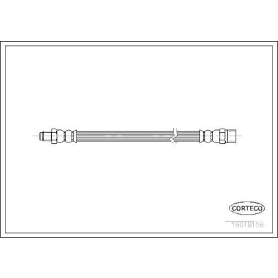 Billede af CORTECO 19018156 Bremseslange foraksel 362 MERCEDES BENZ: W123 Coupe, Sedan, TALBOT: Simca 1100 Hatchback