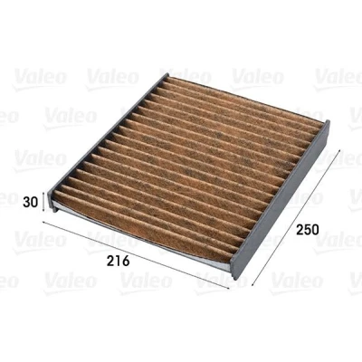 Billede af VALEO 701009 Kabinefilter Aktivkul filter med Polyphenol, anti skimmel virkning, antiallergisk virkning 250 216 30 CLIMFILTER SUPREME