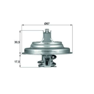 Billede af MAHLE ORIGINAL TX 54 83D Termostat 83oC 67mm med pakning MERCEDES BENZ: ATEGO 2
