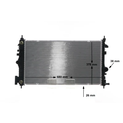 Billede af MAHLE ORIGINAL CR 1103 000S Radiator til køretøjer med klimaanlæg 680 378 27 automatgear Loddet køleripper OPEL: Insignia A Sports Tourer