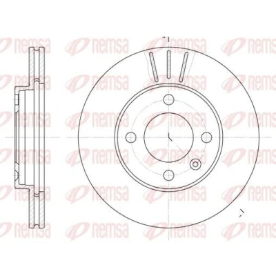Billede af REMSA 6084.10 Bremseskiver foraksel 239, 239 20 4 ventileret VOLKSWAGEN: GOLF 2, 3, Jetta AUDI: 80 B3, 100 C3 Sedan