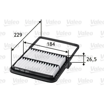 Billede af VALEO 585287 Luftfilter 27 186 290 Filterindsats TOYOTA: Prius II Liftback