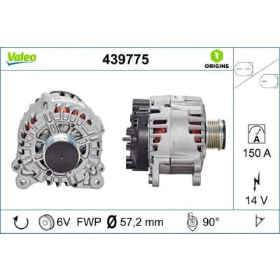 Billede af VALEO 439775 Generator 14V 150A AUDI: A4 B8 Avant, A5 Sportback, Allroad