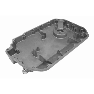 Billede af VAICO V10 2292 Bundkar med olieaftapningsskrue tætningsring, hul til olie niveau sensor, uden bundkarpakning Aluminium Original Quality
