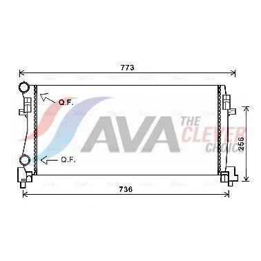 Billede af PRASCO VNA2340 Radiator Aluminium 650 322 23 med lynkobling Mekanisk fuget køleripper VOLKSWAGEN: Golf 7, Touran II, 7 Variant