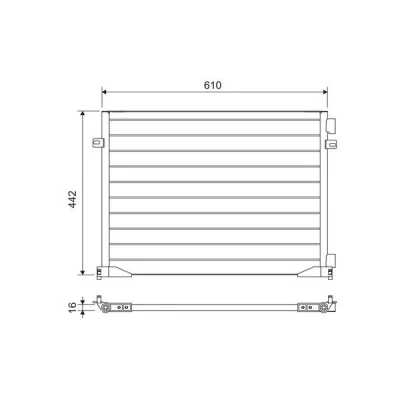 Billede af VALEO 817644 Kondensator uden tørrer Aluminium 442 R 134a RENAULT: TRAFIC 2 Bus, OPEL: Vivaro A Van