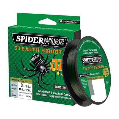 Billede af Spiderwire Stealth Smooth 12 Braid Moss Green 150m 0.07mm 6,0kg Braided fishing line