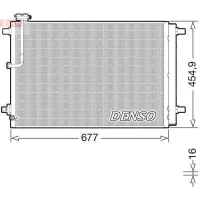 Billede af DENSO DCN02046 Kondensator med tørrer R 134a