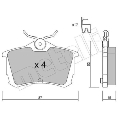 Billede af Bremseklodser METELLI 22 0465 0