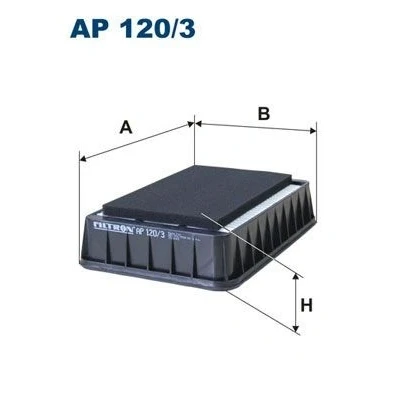 Billede af FILTRON AP 120/3 Luftfilter 68 185 270 Filterindsats MITSUBISHI: ASX SUV, Lancer 8, 8 Limousine, PEUGEOT: 4007