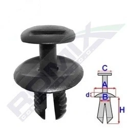 Billede af ROMIX C60762 Clips SKODA: Citigo, MERCEDES BENZ: Vito Bus, Mixto, VOLKSWAGEN: up! Hatchback