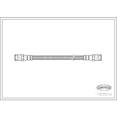 Billede af CORTECO 19026436 Bremseslange foraksel 290 IVECO: DAILY 3
