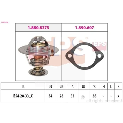 Billede af EPS 1.880.838 Termostat 85 54 Made in Italy OE Equivalent med pakning HYUNDAI: Getz, i30 I Hatchback, KIA: Picanto I, cee‘d Stationcar