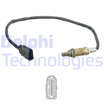 Billede af DELPHI ES21120 12B1 Lambdasonde Fingersonde, opvarmet VOLKSWAGEN: Golf 4, Polo III Hatchback, Lupo / 3L, SEAT: Leon I Hatchback
