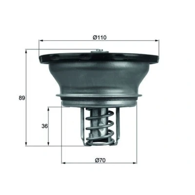 Billede af MAHLE ORIGINAL THD 3 76 Termostat med pakning
