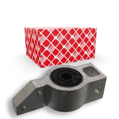 Billede af FEBI BILSTEIN 33971 Bøsning med holder venstre foraksel, nede, bag Aluminium AUDI: A3 Sportback, SEAT: Leon II Hatchback
