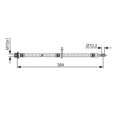 Billede af BOSCH 1 987 481 A54 Bremseslange 384 M10x1 SUZUKI: SWIFT 4