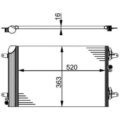 Billede af MAHLE ORIGINAL AC 358 000S Kondensator med tørrer 523
