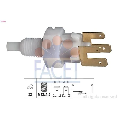Billede af FACET 7.1083 Bremselyskontakt mekanisk M12x1,5 Made in Italy OE Equivalent