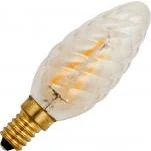 Billede af DECO LED 1,5W E14 Amber (Gold) snoet kerte, Ø35x100 100Lm 2200k Ra95
