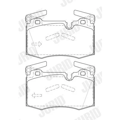 Billede af JURID 573423J Bremseklodser Ikke forberedt til slidindikator MINI: Hatchback, Clubman, Cabriolet