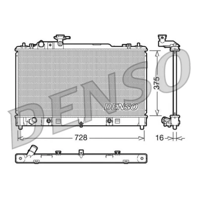 Billede af DENSO DRM44021 Radiator Aluminium 375 728 16