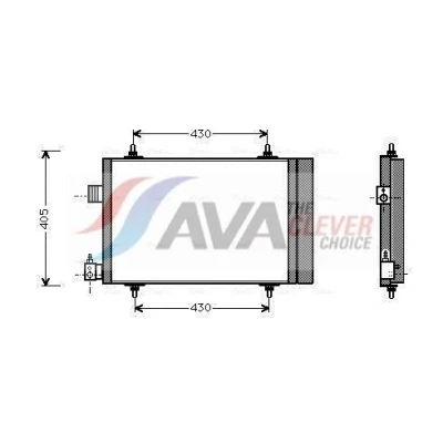 Billede af PRASCO CNA5173D Kondensator med tørrer 14,5 11,0 Aluminium 540 CITROËN: Xsara Picasso, Berlingo / First I, II Van