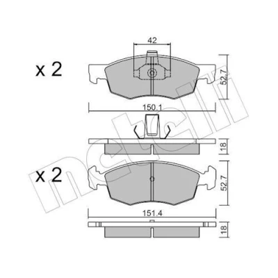 Billede af Bremseklodser METELLI 22 0274 2