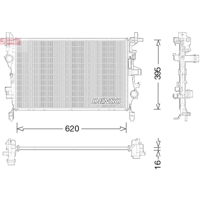 Billede af DENSO DRM09044 Radiator 620 395 16