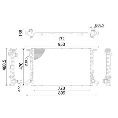 Billede af MAHLE ORIGINAL CR 2423 000S Radiator Aluminium 720 470 32 Mekanisk fuget køleripper VOLKSWAGEN: Golf 7, 7 Variant, AUDI: A3 Sportback