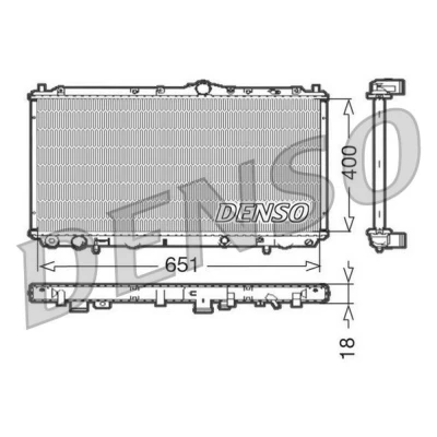 Billede af DENSO DRM33061 Radiator Aluminium 400 651 18 MITSUBISHI: Carisma Sedan