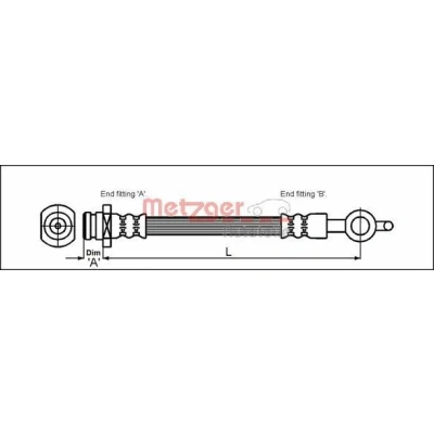 Billede af METZGER 4112832 Bremseslange 180