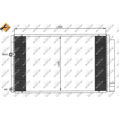 Billede af NRF EASY FIT 58194 Radiator Aluminium 480 395 28 med monteringsdele Loddet køleripper RENAULT: CLIO 2