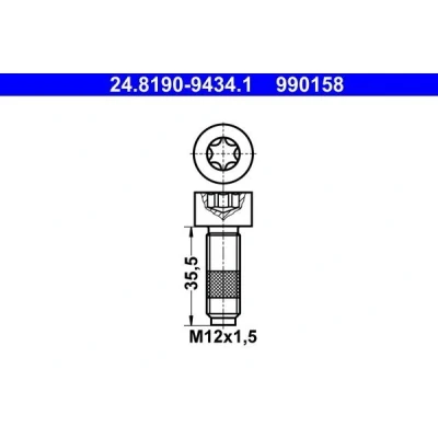 Billede af Skrue, bremseskive ATE 24.8190 9434.1