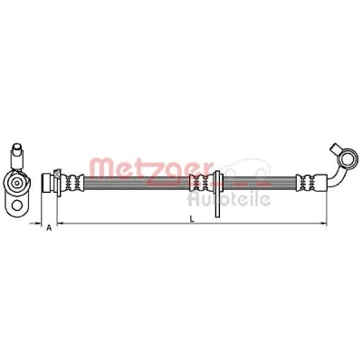 Billede af METZGER 4111081 Bremseslange 455