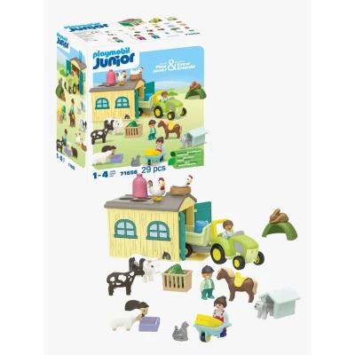 Billede af Playmobil 71691 1.2.3: Økologisk Markedsbod Og Gaffeltruck Byggesæt