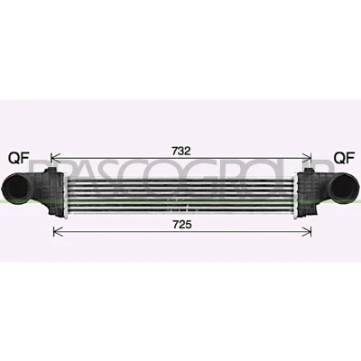 Billede af PRASCO ME039N003 Intercooler med lynkobling MERCEDES BENZ: E klasse Sedan