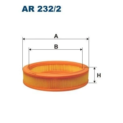 Billede af FILTRON AR 232/2 Luftfilter 66,5 294 Filterindsats FIAT: Seicento / 600 Hatchback